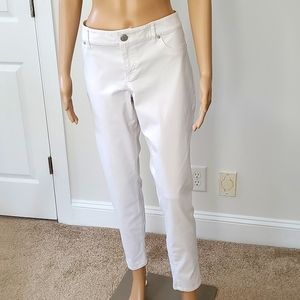 White exact stretch pant, size 12, wear year-round